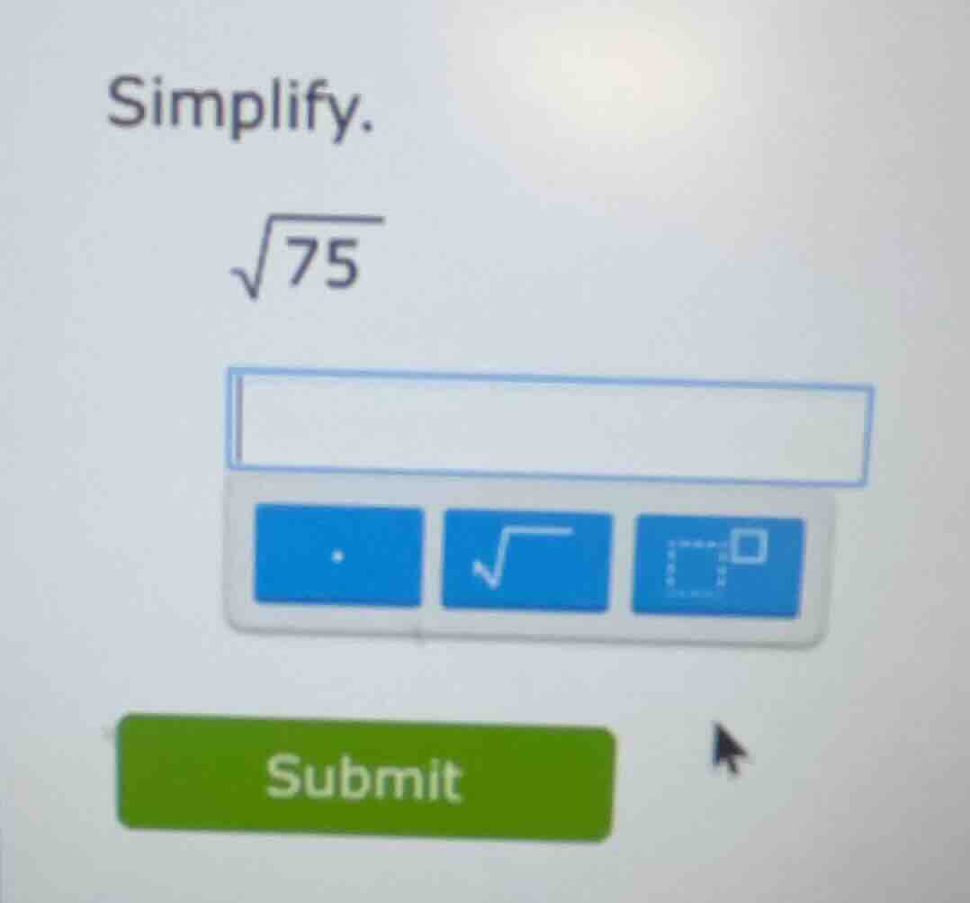 simplify.\\(sqrt{75}\\)
