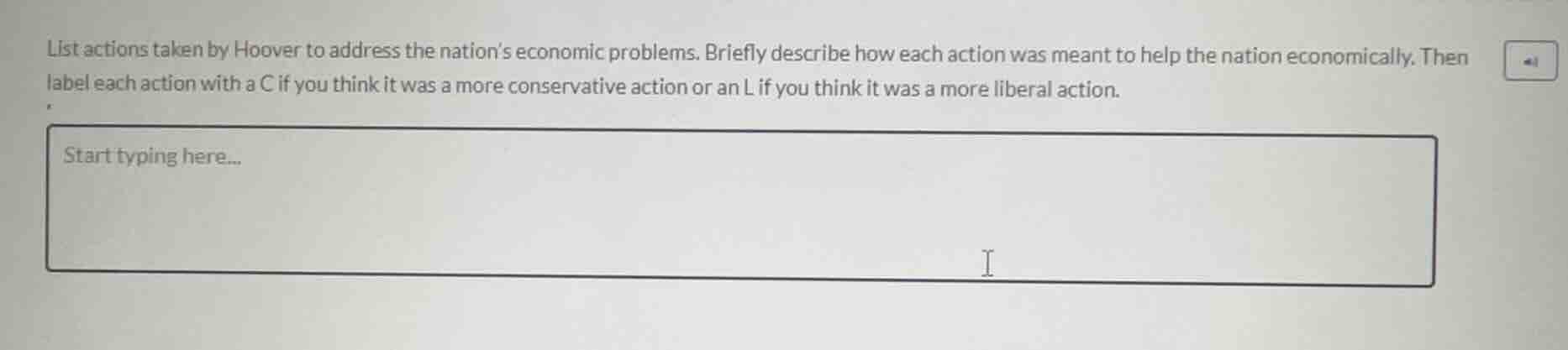 list actions taken by hoover to address the nations economic problems. …