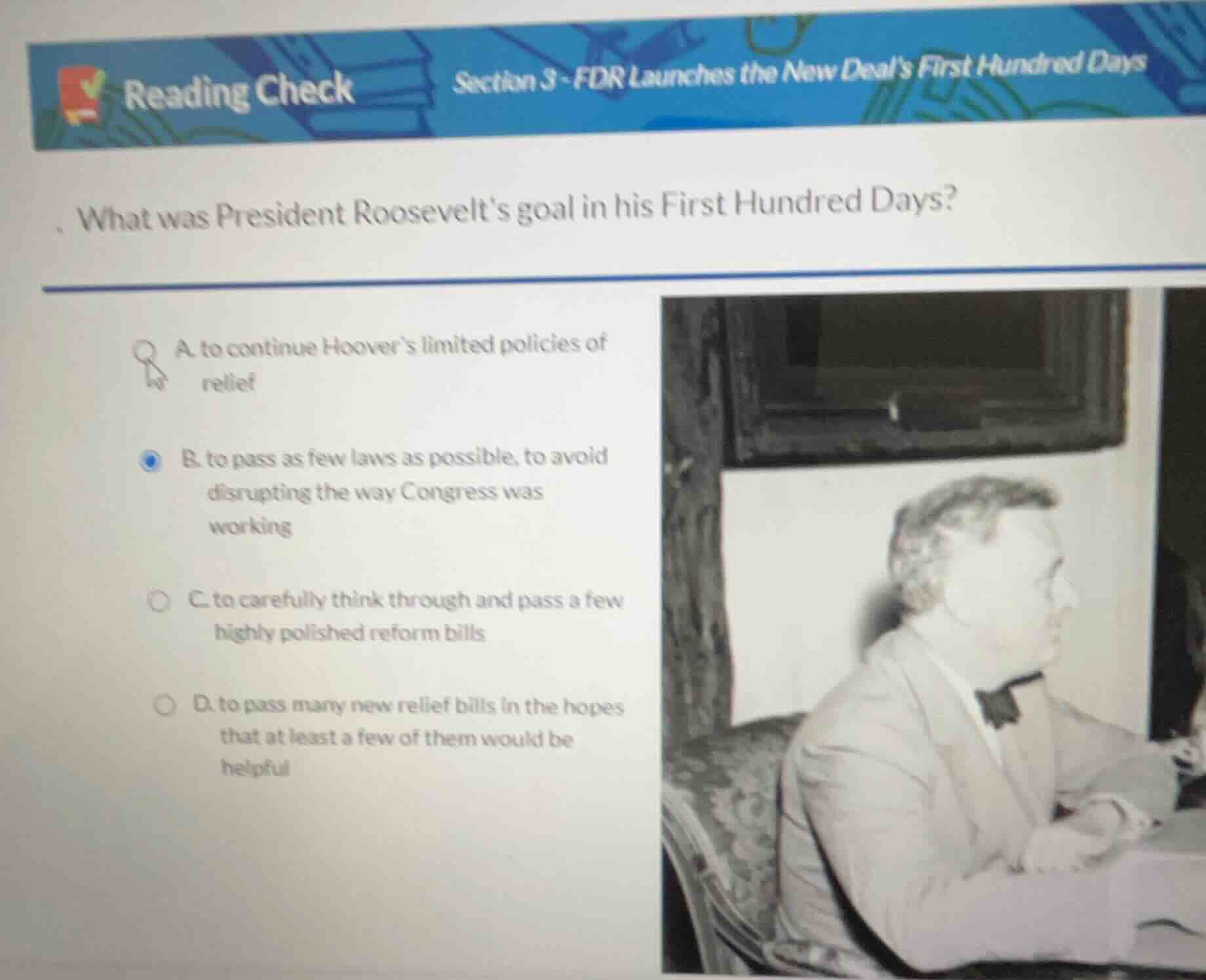 reading check section 3 - fdr launches the new deal’s first hundred day…