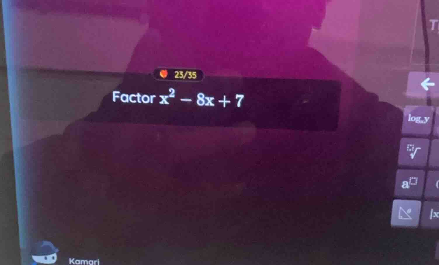 factor $x^2 - 8x + 7$