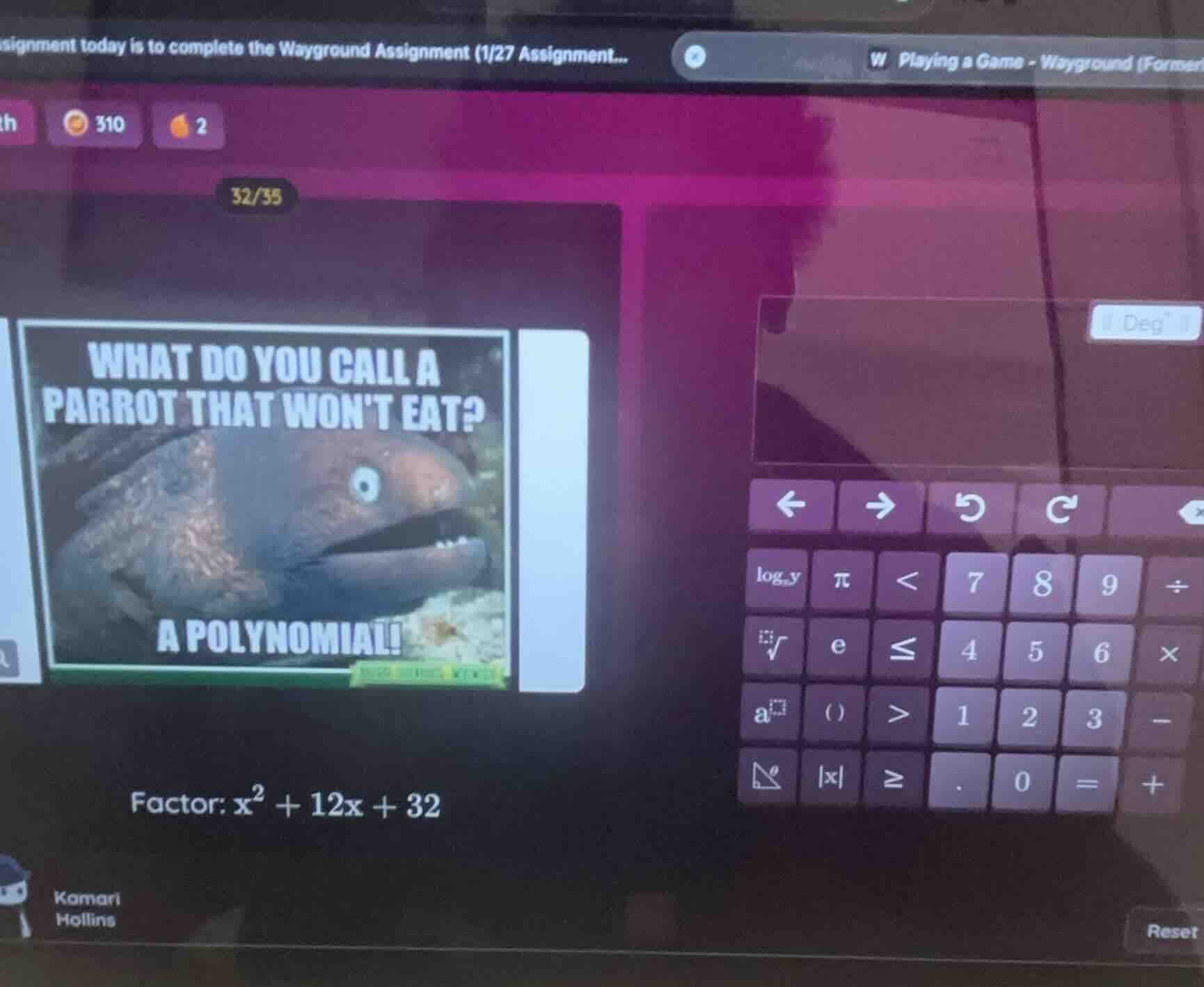 factor: $x^2 + 12x + 32$