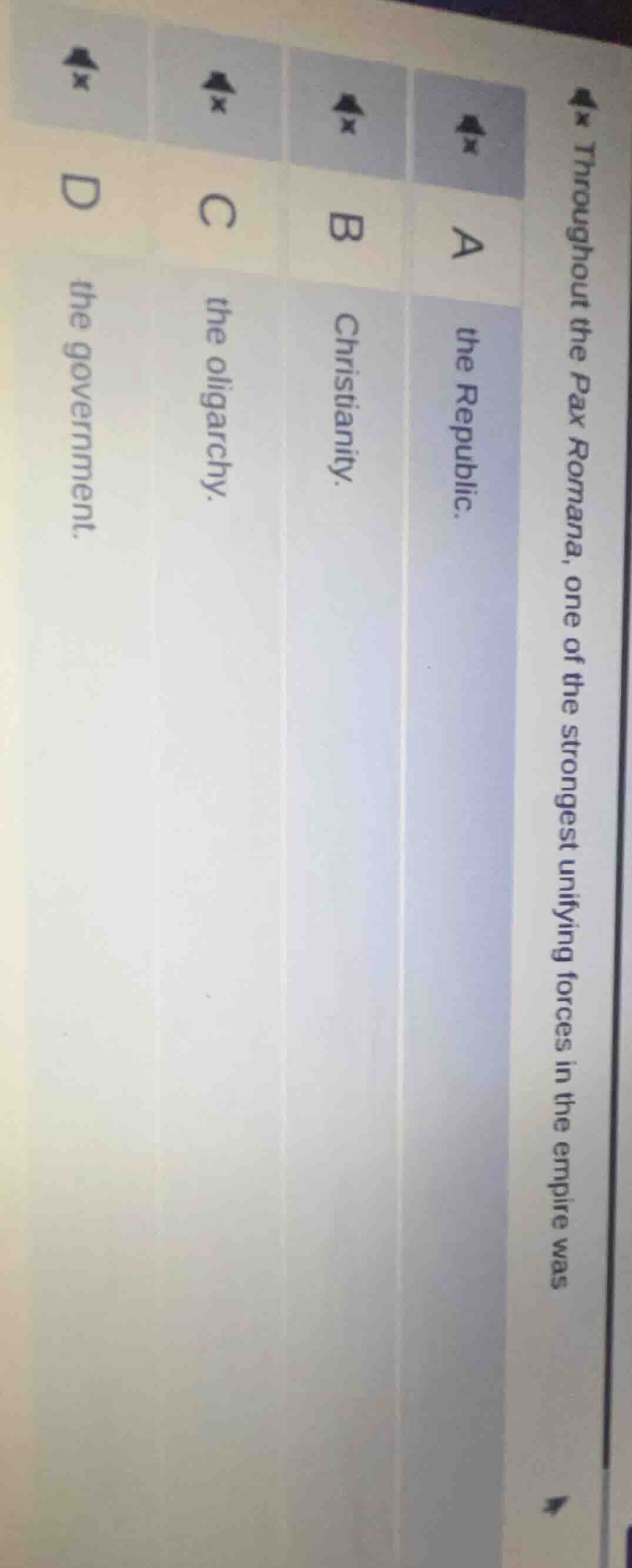 throughout the pax romana, one of the strongest unifying forces in the …