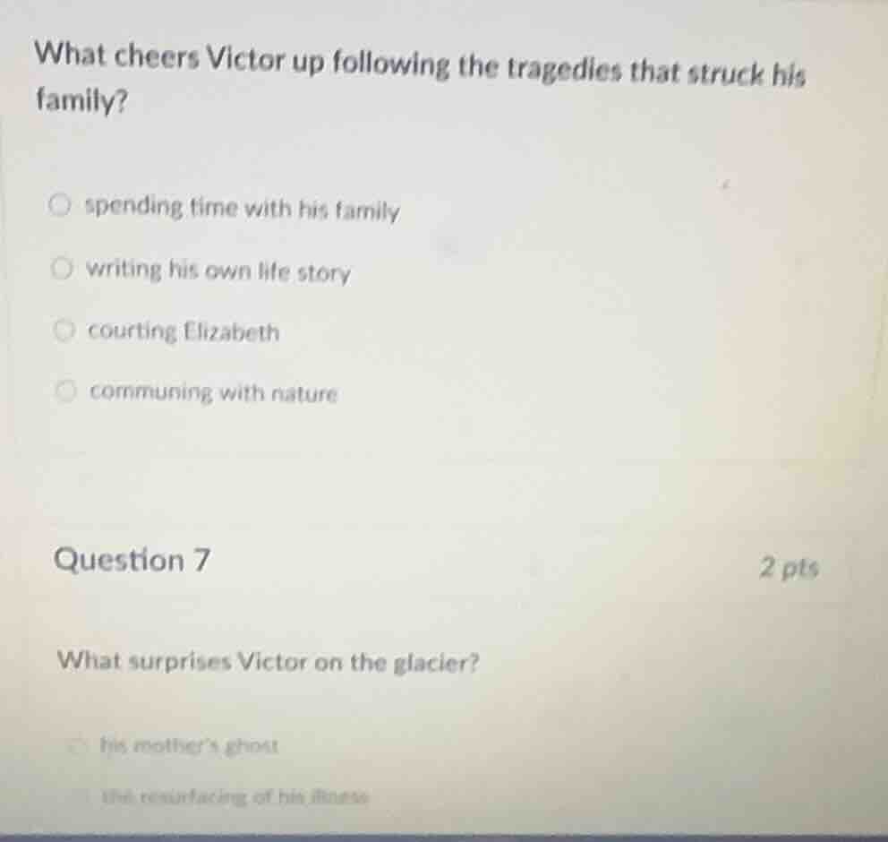 what cheers victor up following the tragedies that struck his family? s…