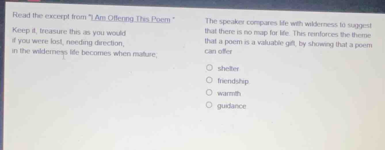 read the excerpt from \i am offering this poem\ keep it, treasure this …