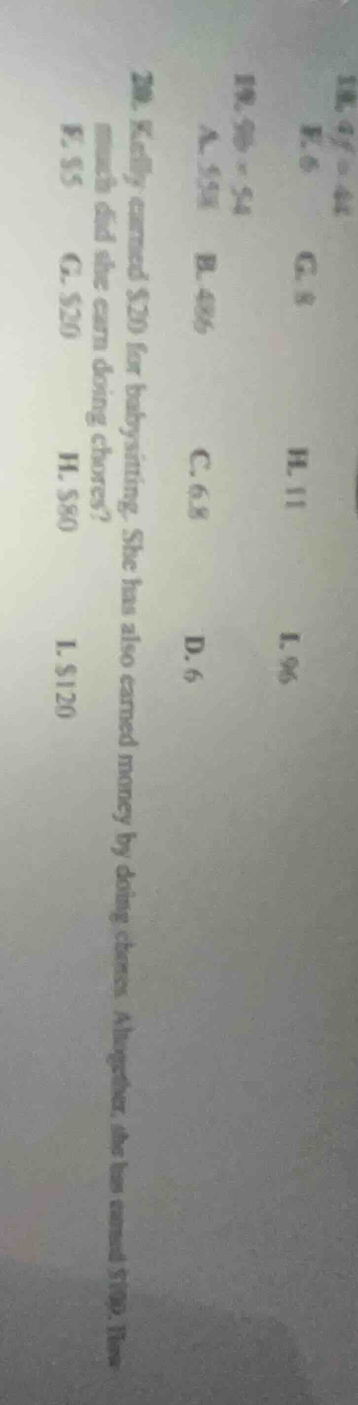 20. kathy earned $30 for babysitting. she has also earned money by doin…