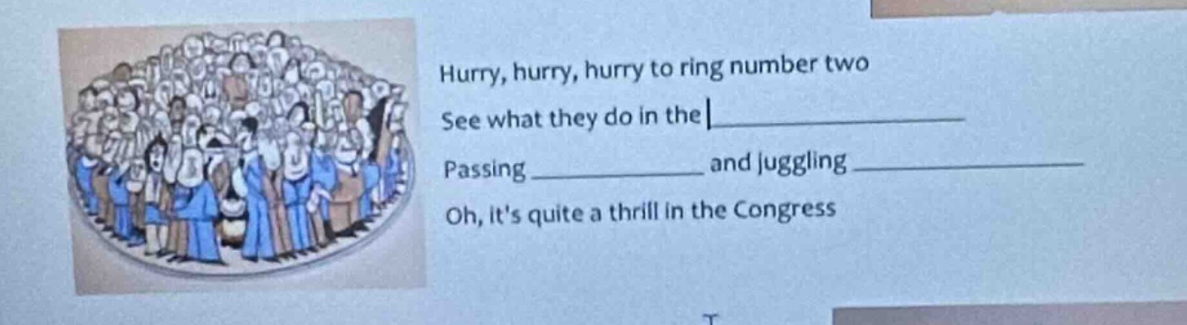 hurry, hurry, hurry to ring number two see what they do in the passing …
