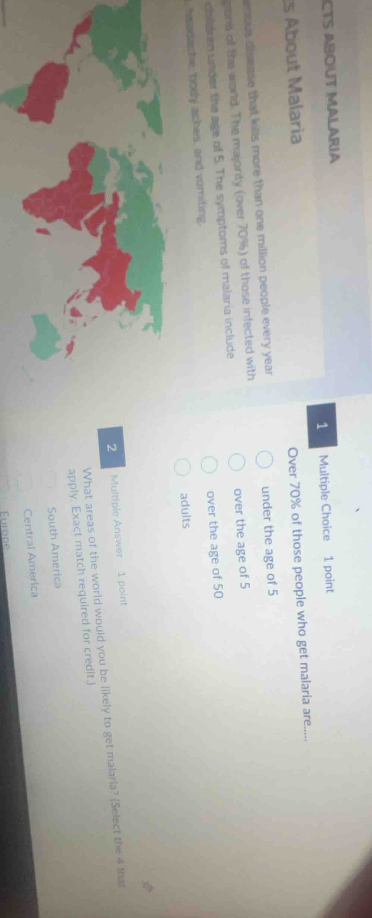 cts about malaria about malaria that kills more than one million people…