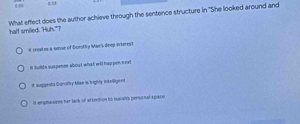 what effect does the author achieve through the sentence structure in \…