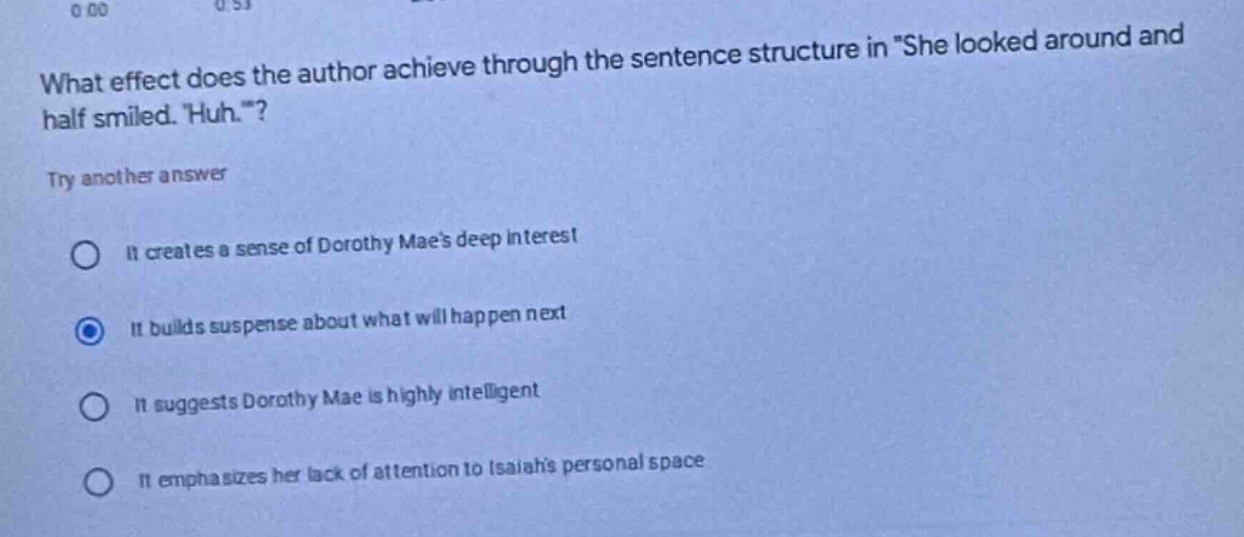 what effect does the author achieve through the sentence structure in \…
