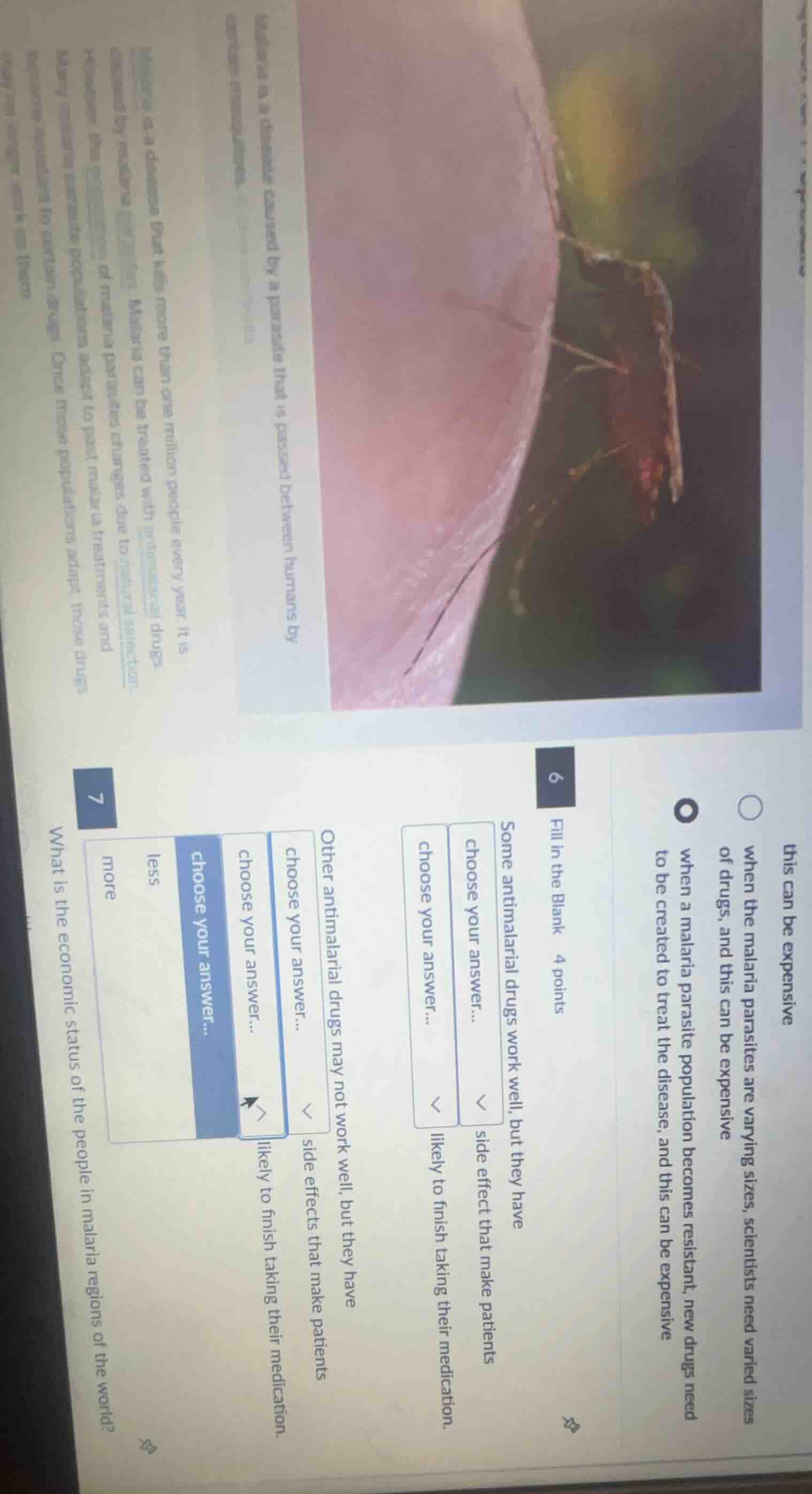 malaria is a disease caused by a parasite that is passed between humans…