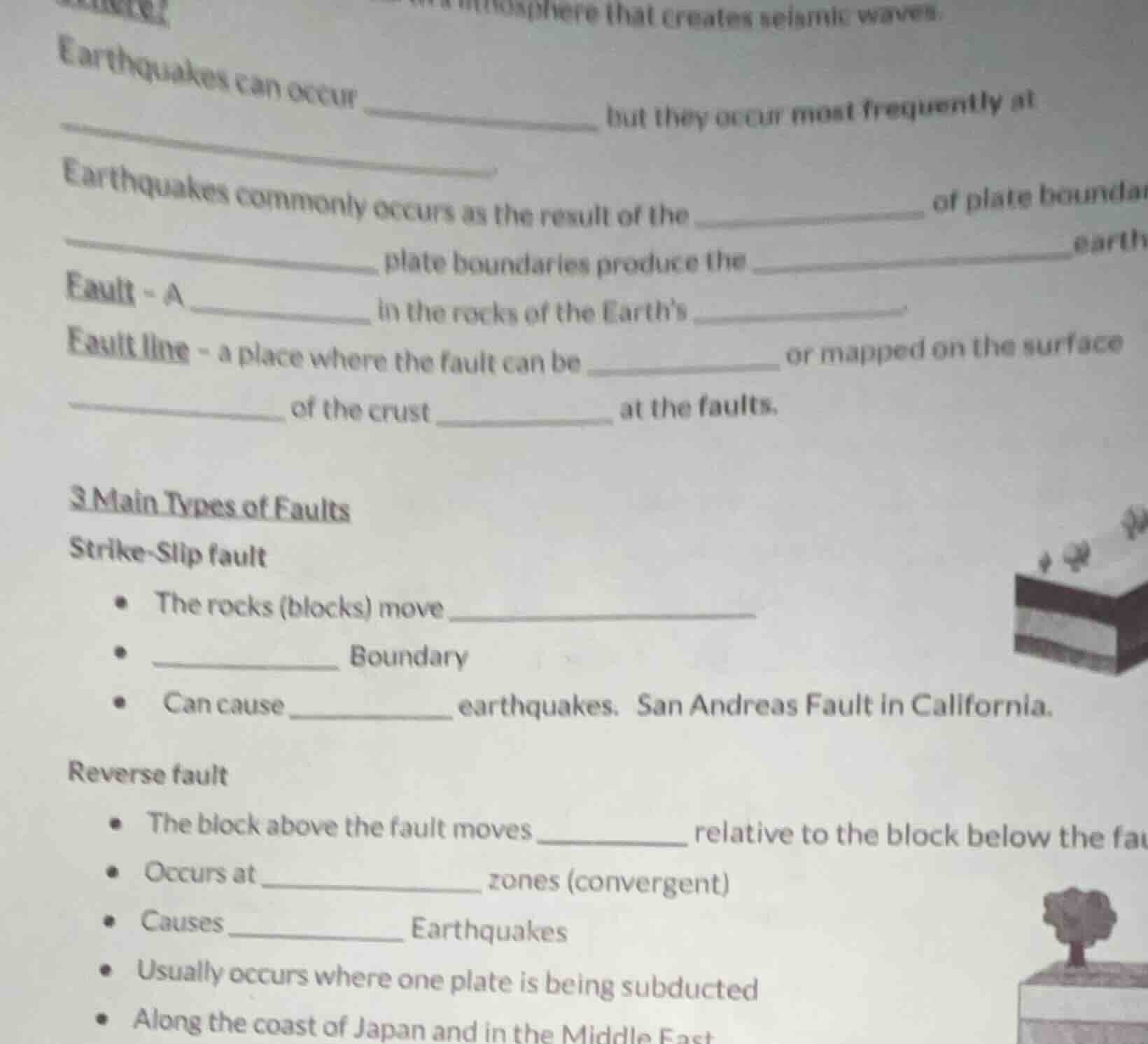 that creates seismic waves. earthquakes can occur _____________ but the…