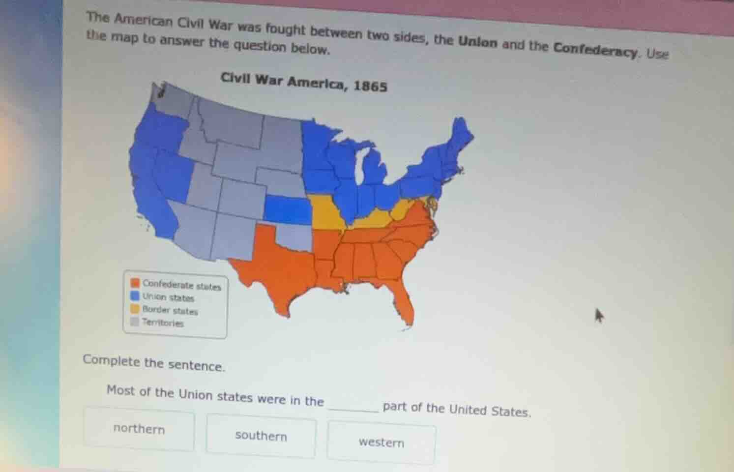 the american civil war was fought between two sides, the union and the …