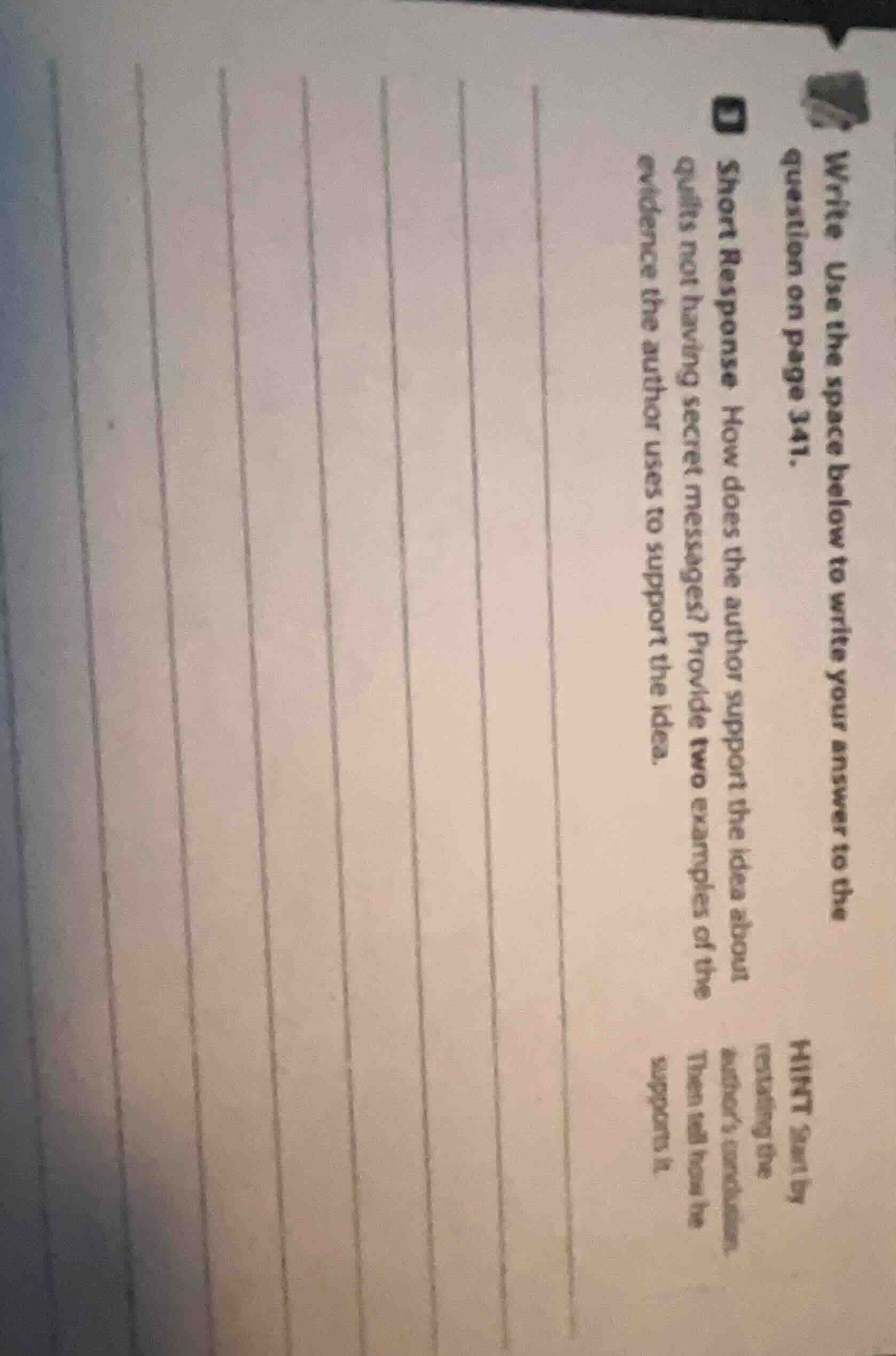 write use the space below to write your answer to the question on page …