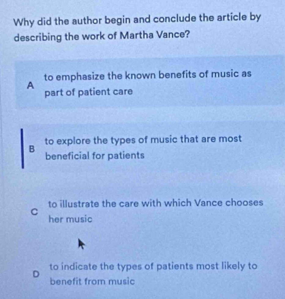 why did the author begin and conclude the article by describing the wor…
