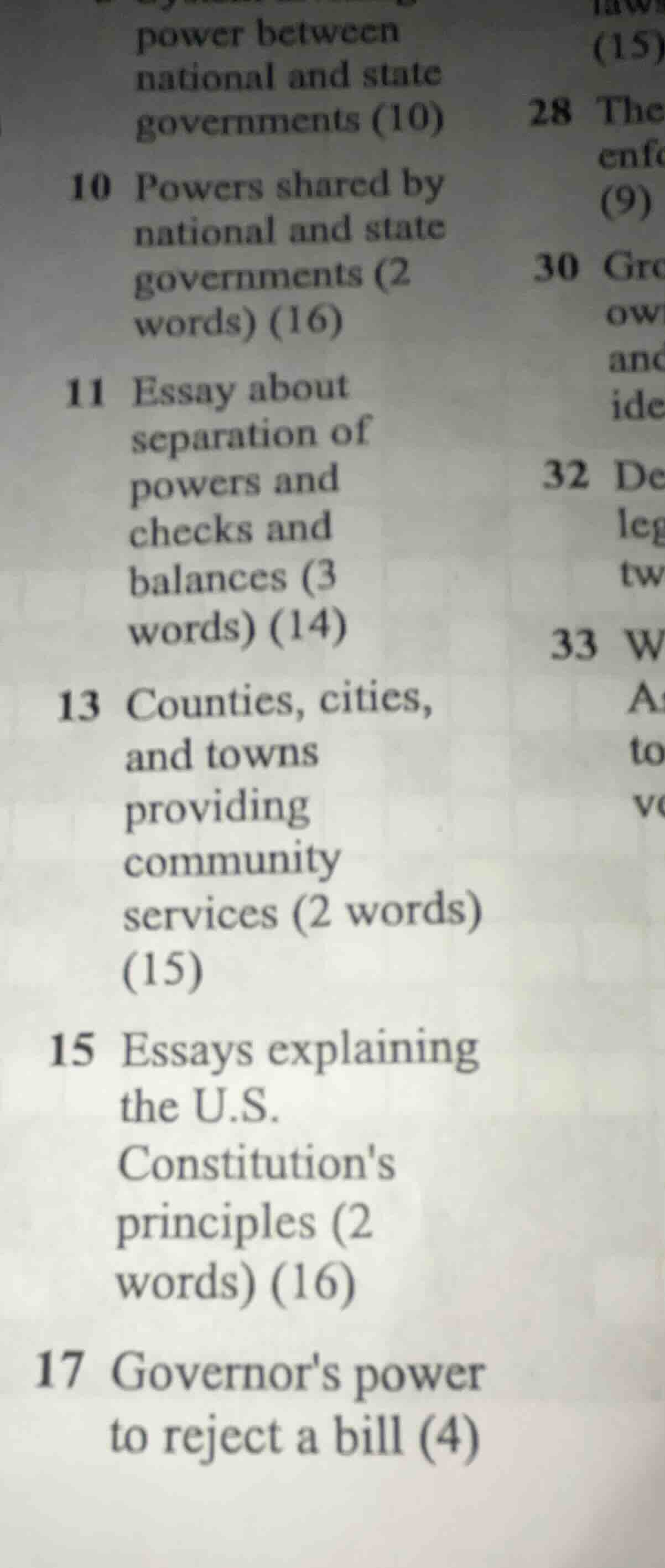 power between national and state governments (10) 10 powers shared by n…