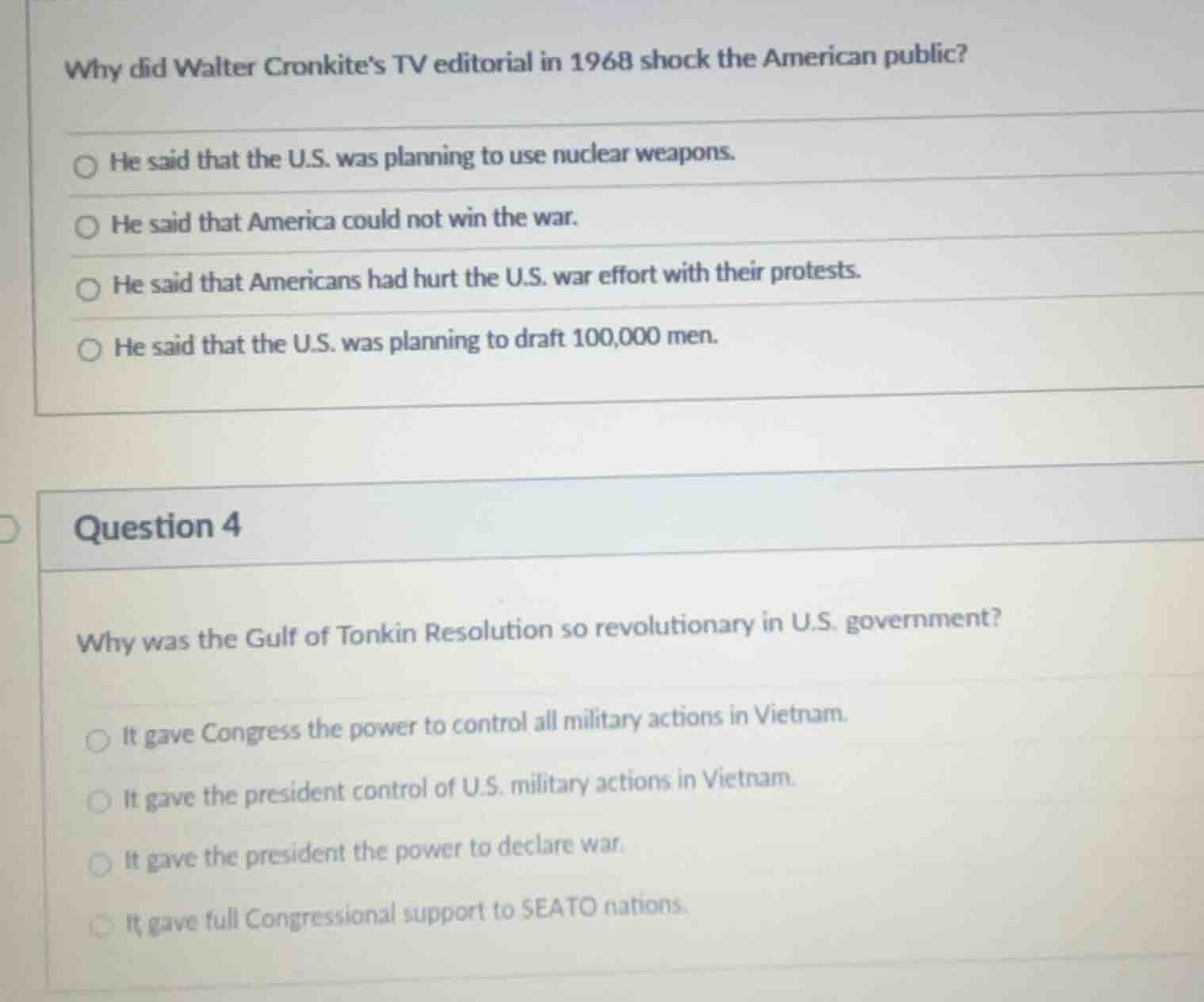 why did walter cronkites tv editorial in 1968 shock the american public…