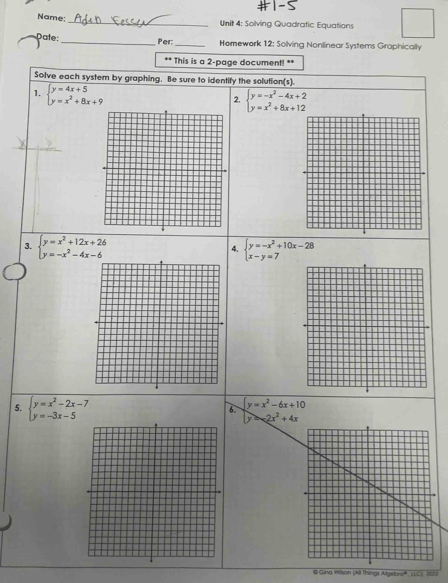 name: date: per: unit 4: solving quadratic equations homework 12: solvi…