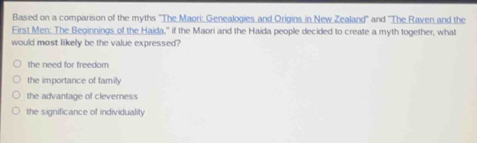 based on a comparison of the myths \the maori: genealogies and origins …