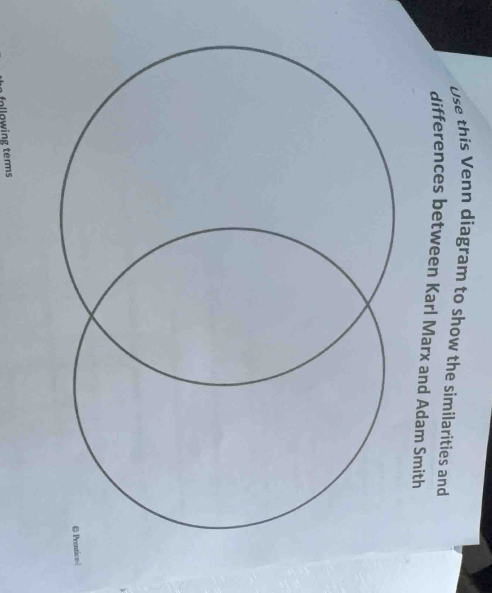 use this venn diagram to show the similarities and differences between …