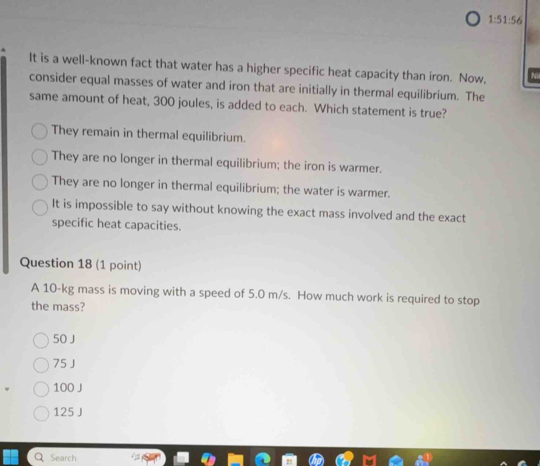it is a well - known fact that water has a higher specific heat capacit…
