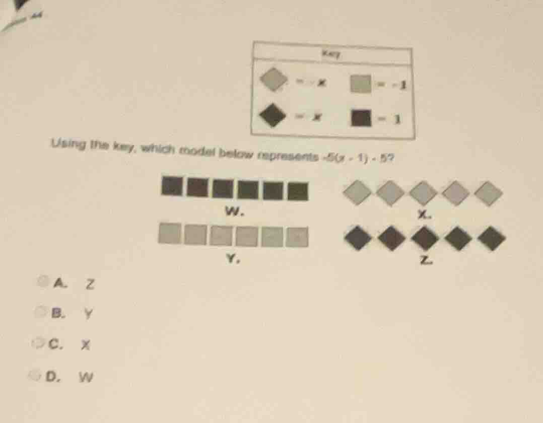 key: (light gray diamond) = -x, (light gray square) = -1; (dark diamond…