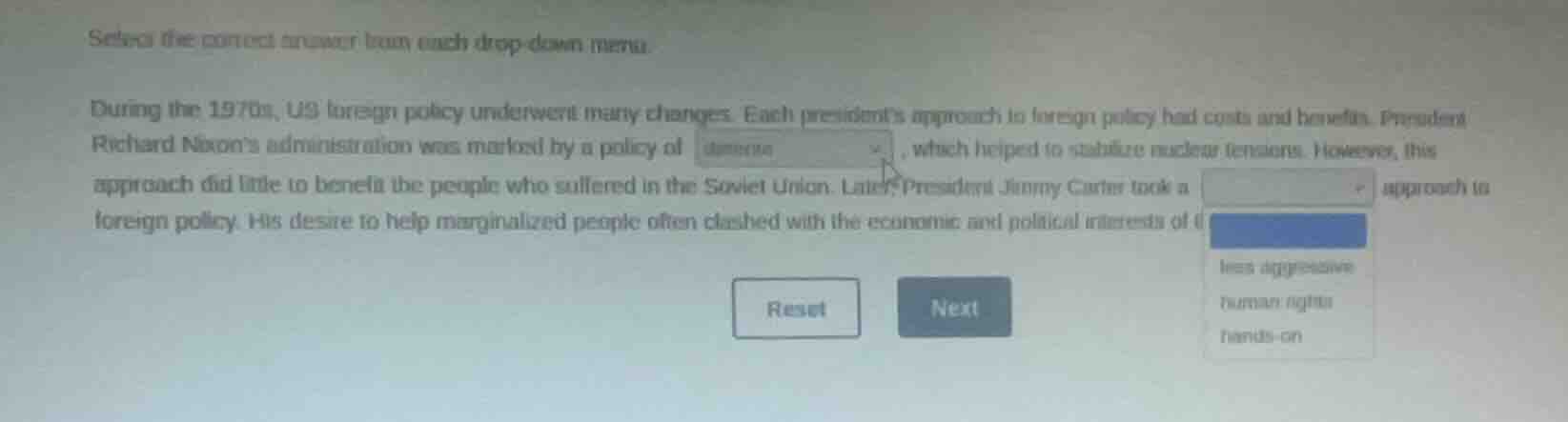 select the correct answer from each drop - down menu. during the 1970s,…