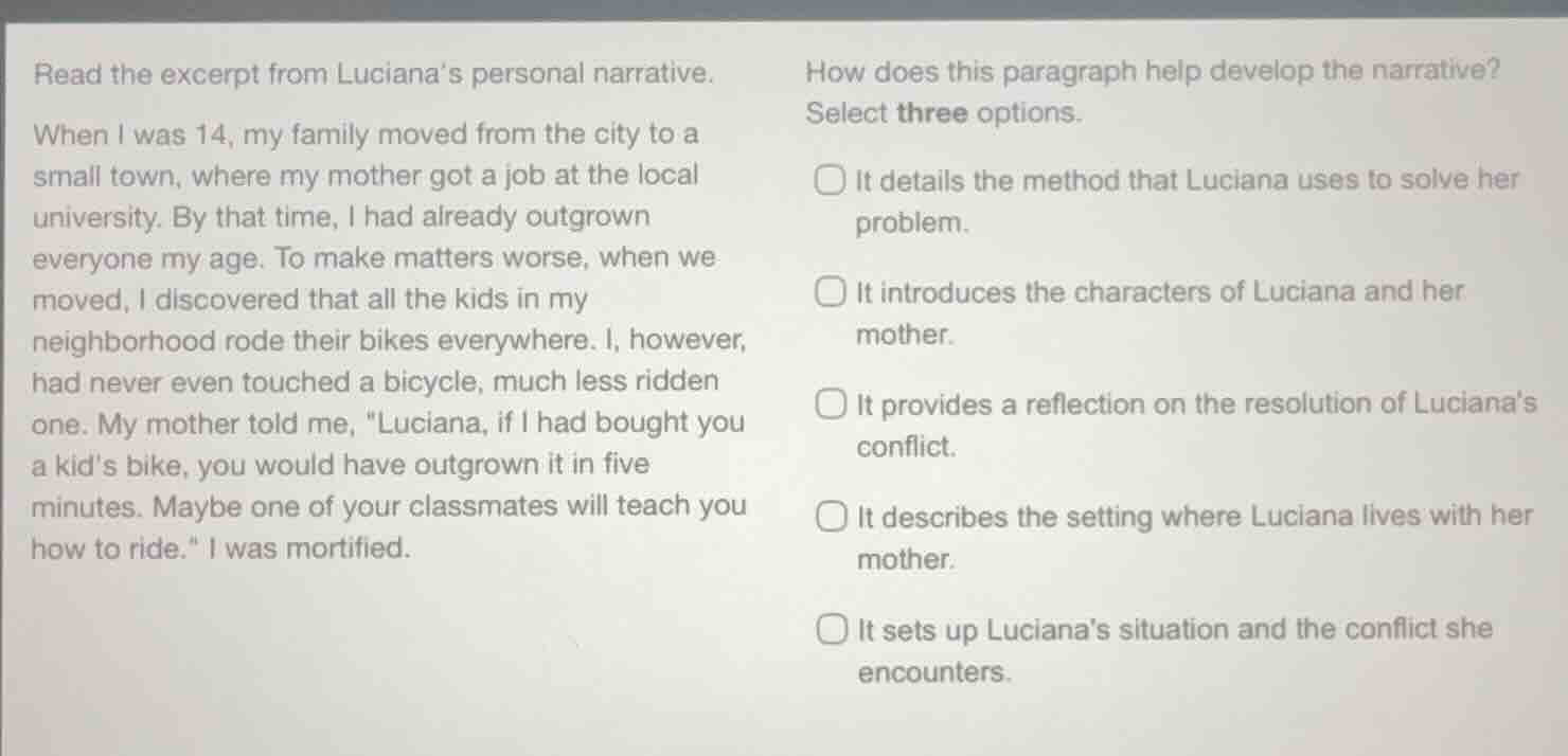 read the excerpt from luciana’s personal narrative. when i was 14, my f…