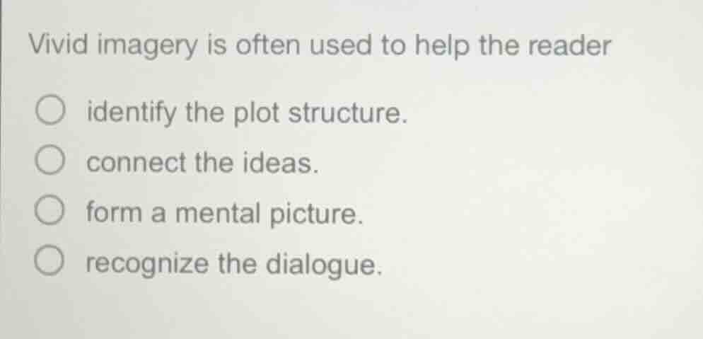 vivid imagery is often used to help the reader identify the plot struct…