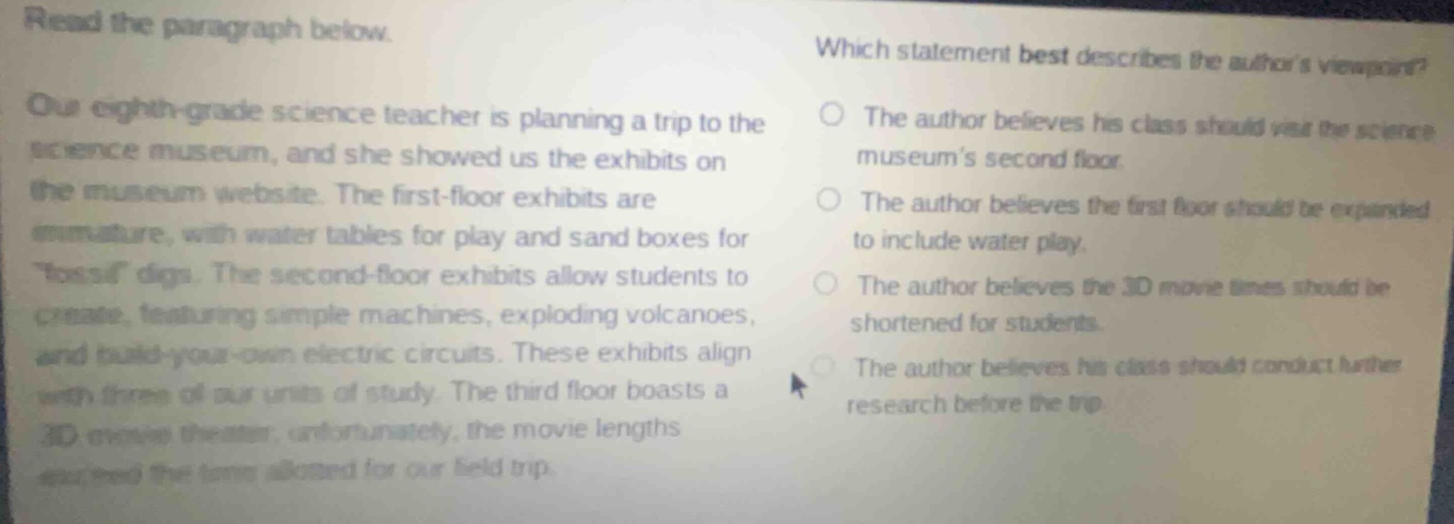 read the paragraph below. our eighth - grade science teacher is plannin…