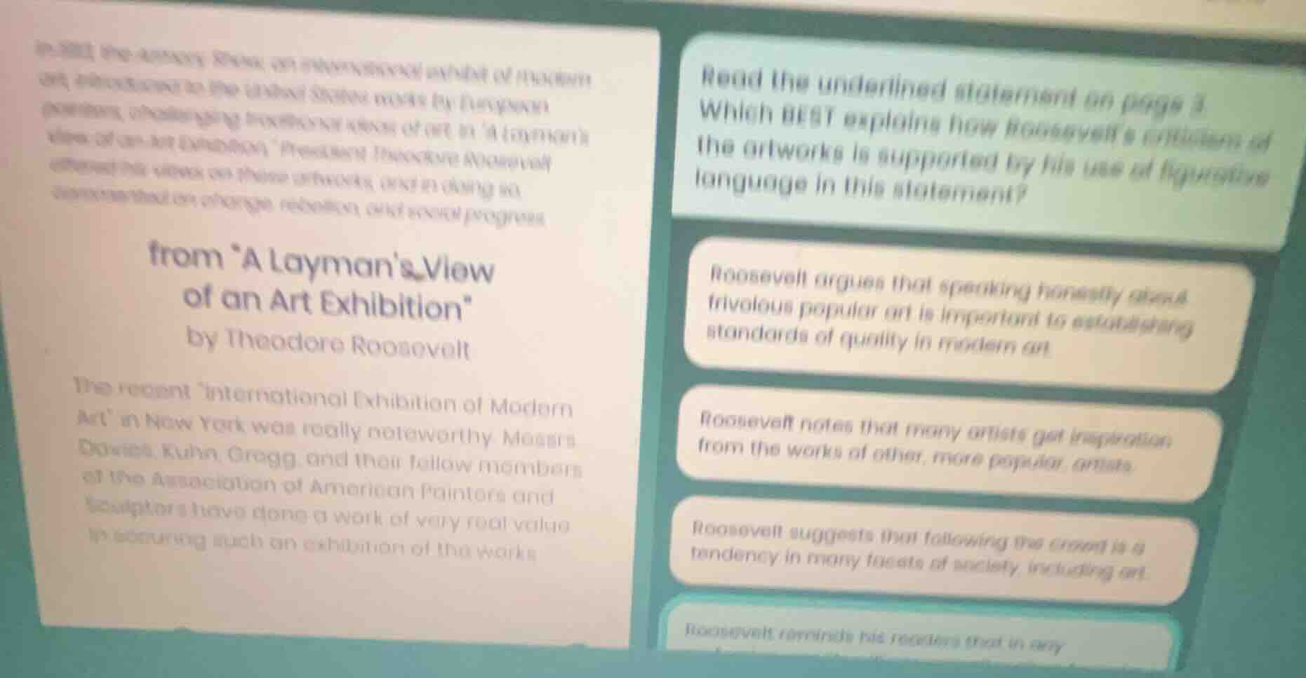 read the underlined statement (in passage 3). which best explains how r…