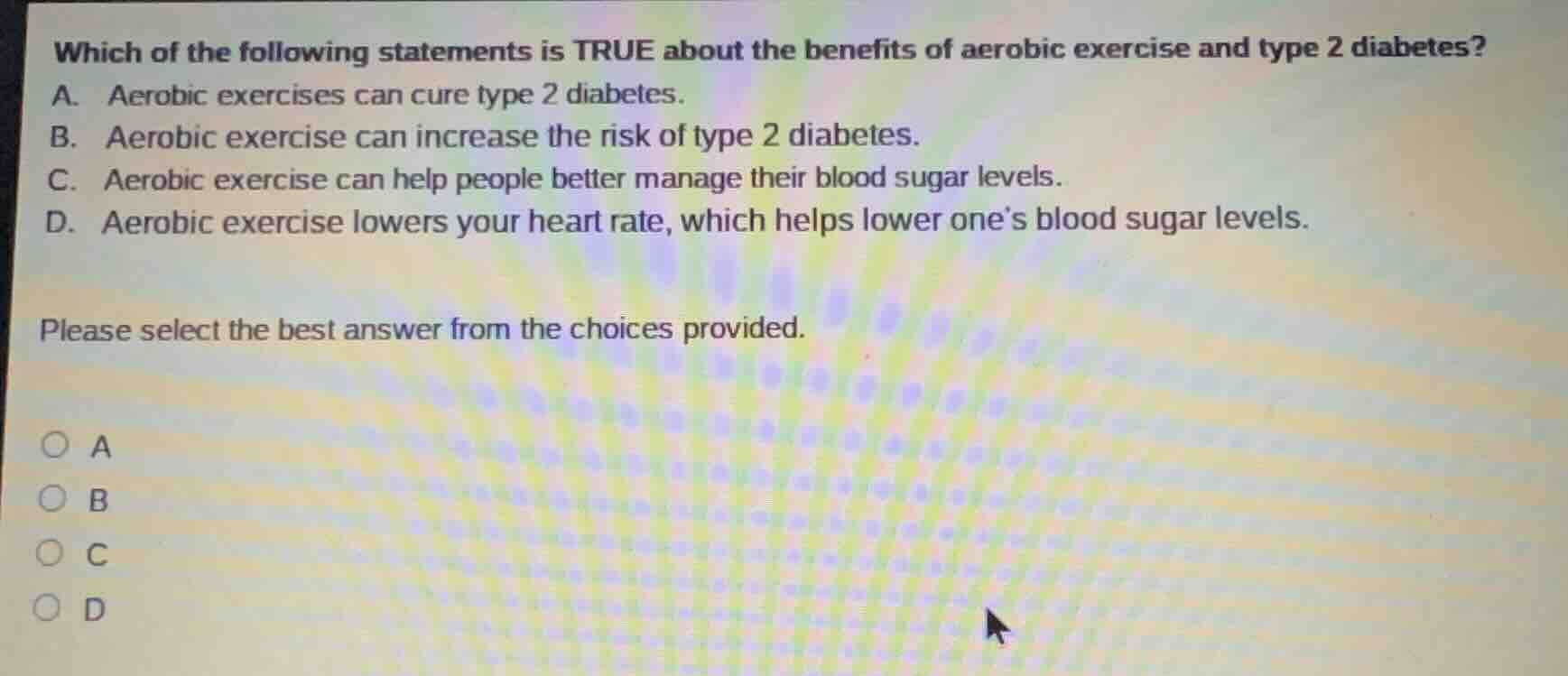 which of the following statements is true about the benefits of aerobic…