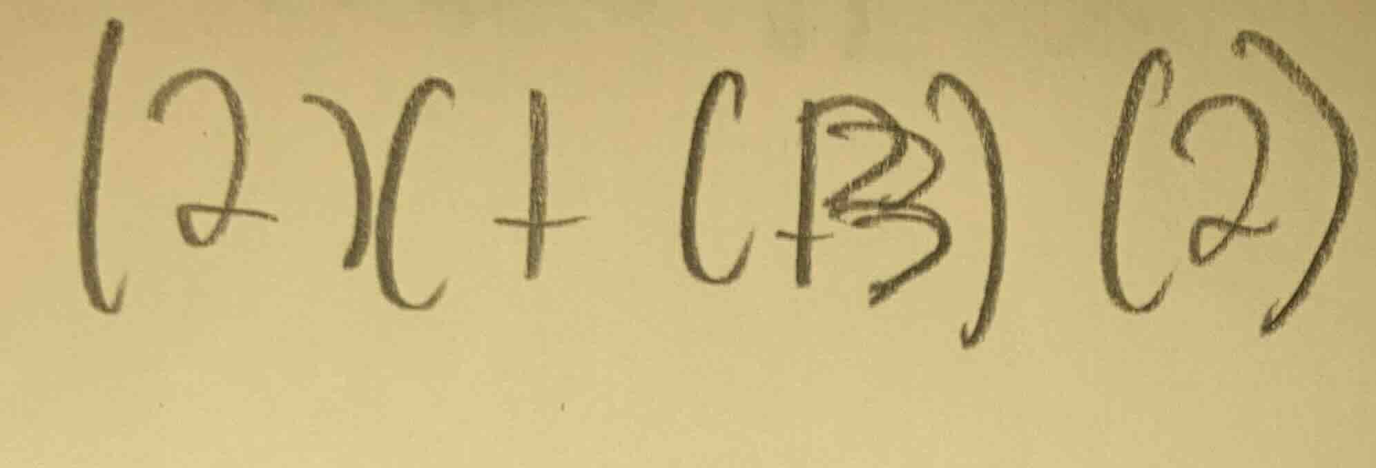 (2x + (+3))(2)
