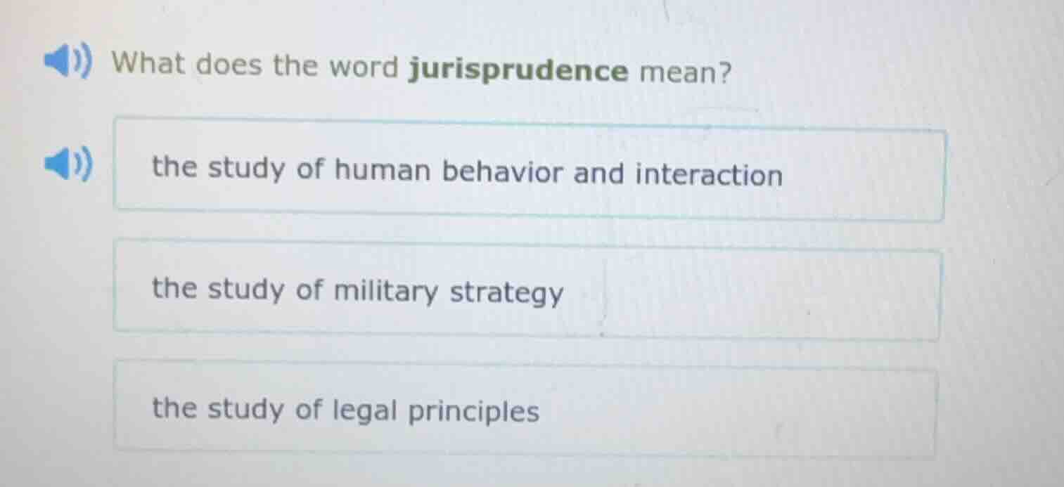 what does the word jurisprudence mean? the study of human behavior and …
