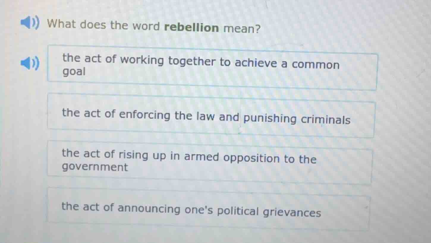 what does the word rebellion mean? the act of working together to achie…