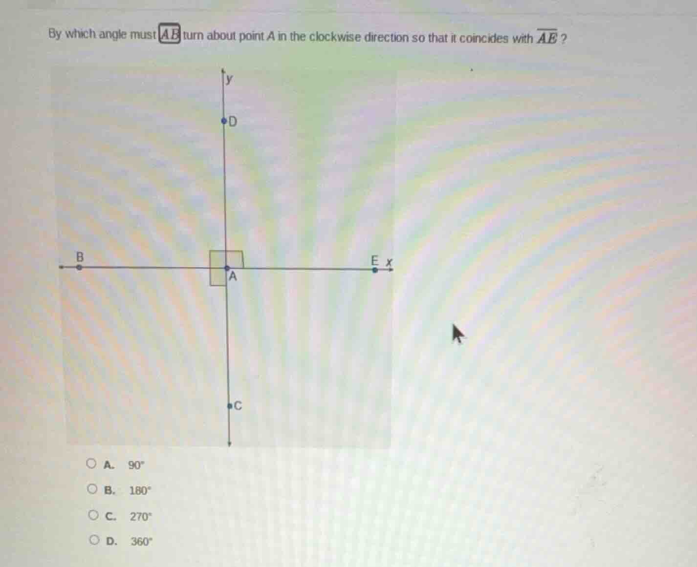 by which angle must \\(\\boldsymbol{\\overline{ab}}\\) turn about point…