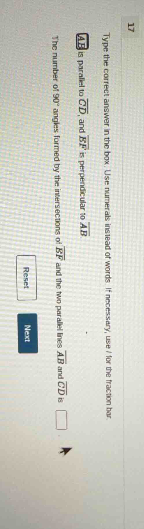 type the correct answer in the box. use numerals instead of words. if n…