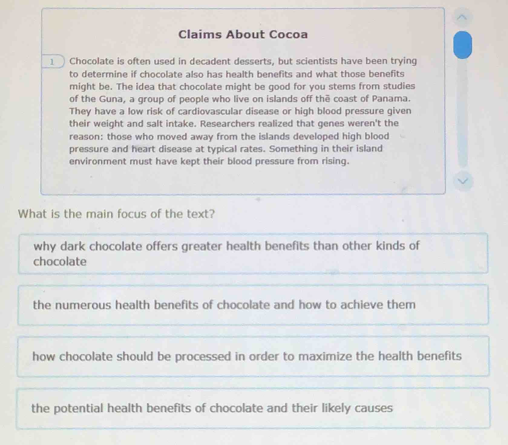 claims about cocoa 1 chocolate is often used in decadent desserts, but …