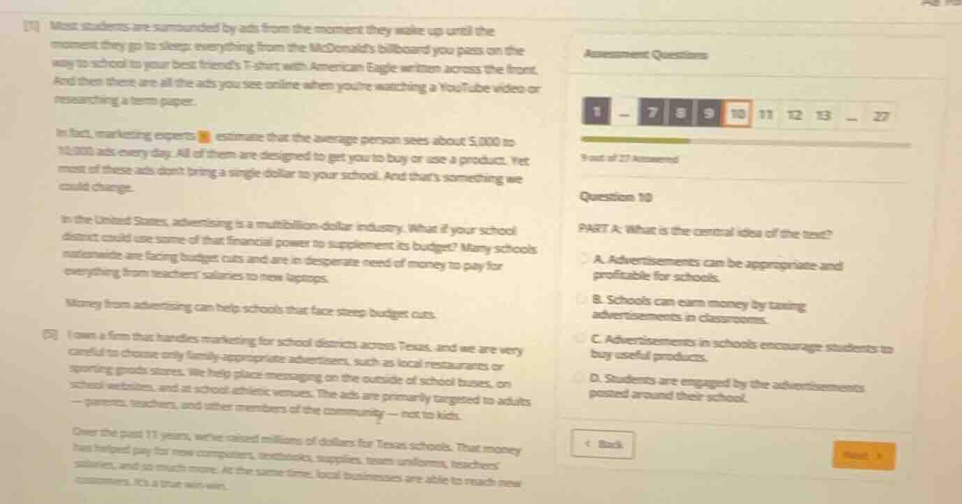 most students are surrounded by ads from the moment they wake up until …