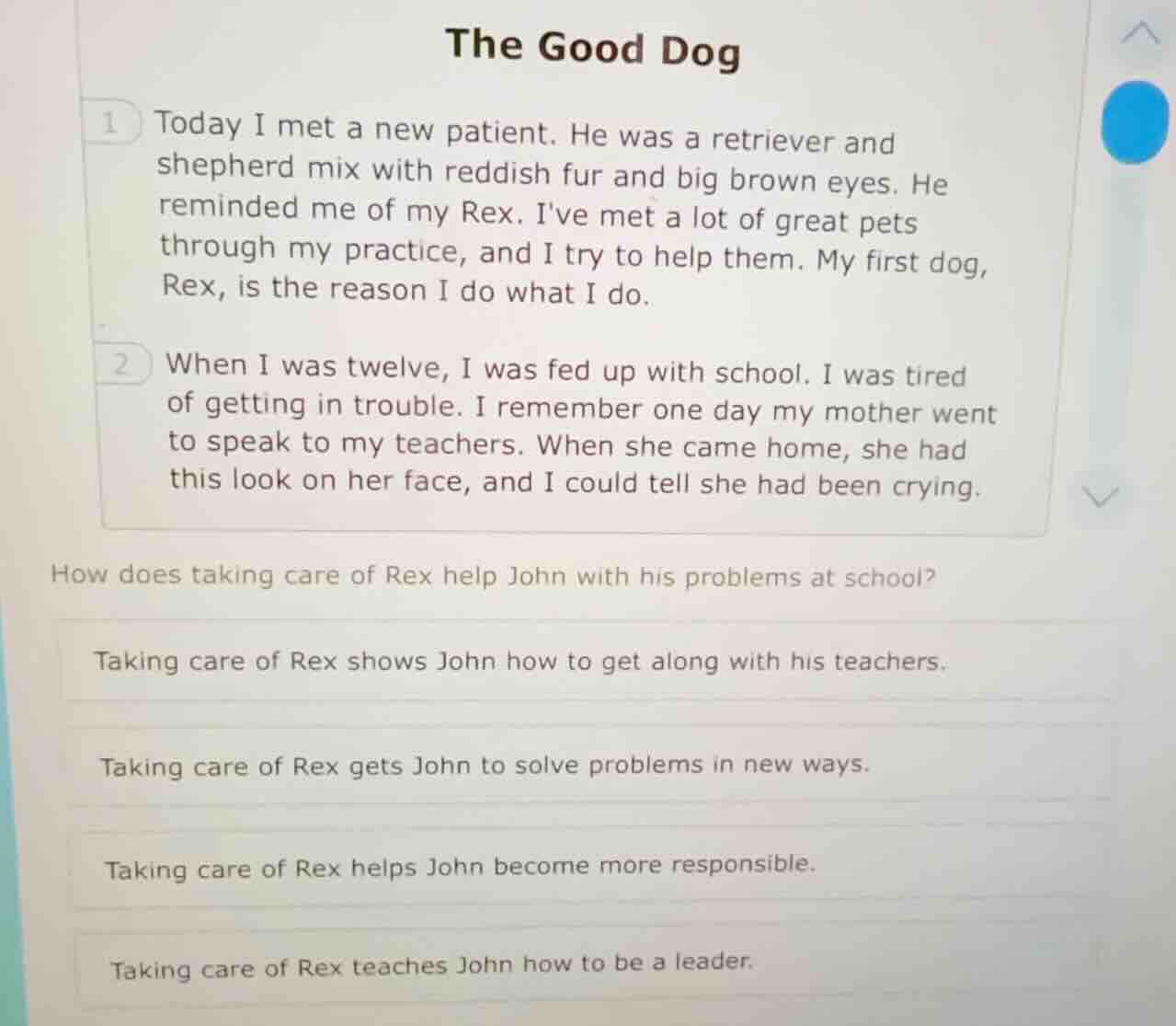 the good dog 1 today i met a new patient. he was a retriever and shephe…