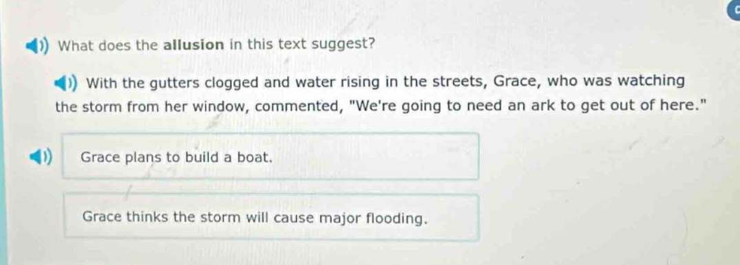 what does the allusion in this text suggest? with the gutters clogged a…