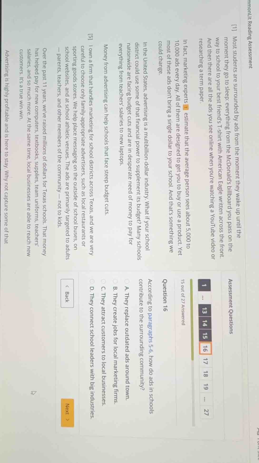 assessment questions question 16 according to paragraphs 5 - 6, how do …