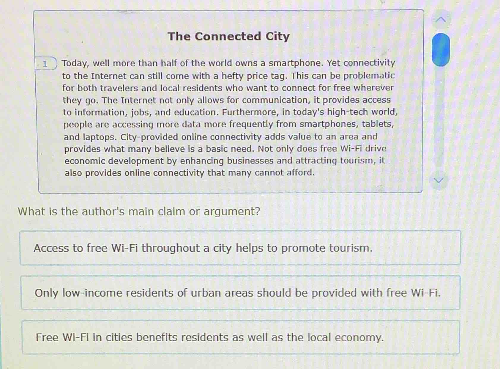 the connected city 1 today, well more than half of the world owns a sma…
