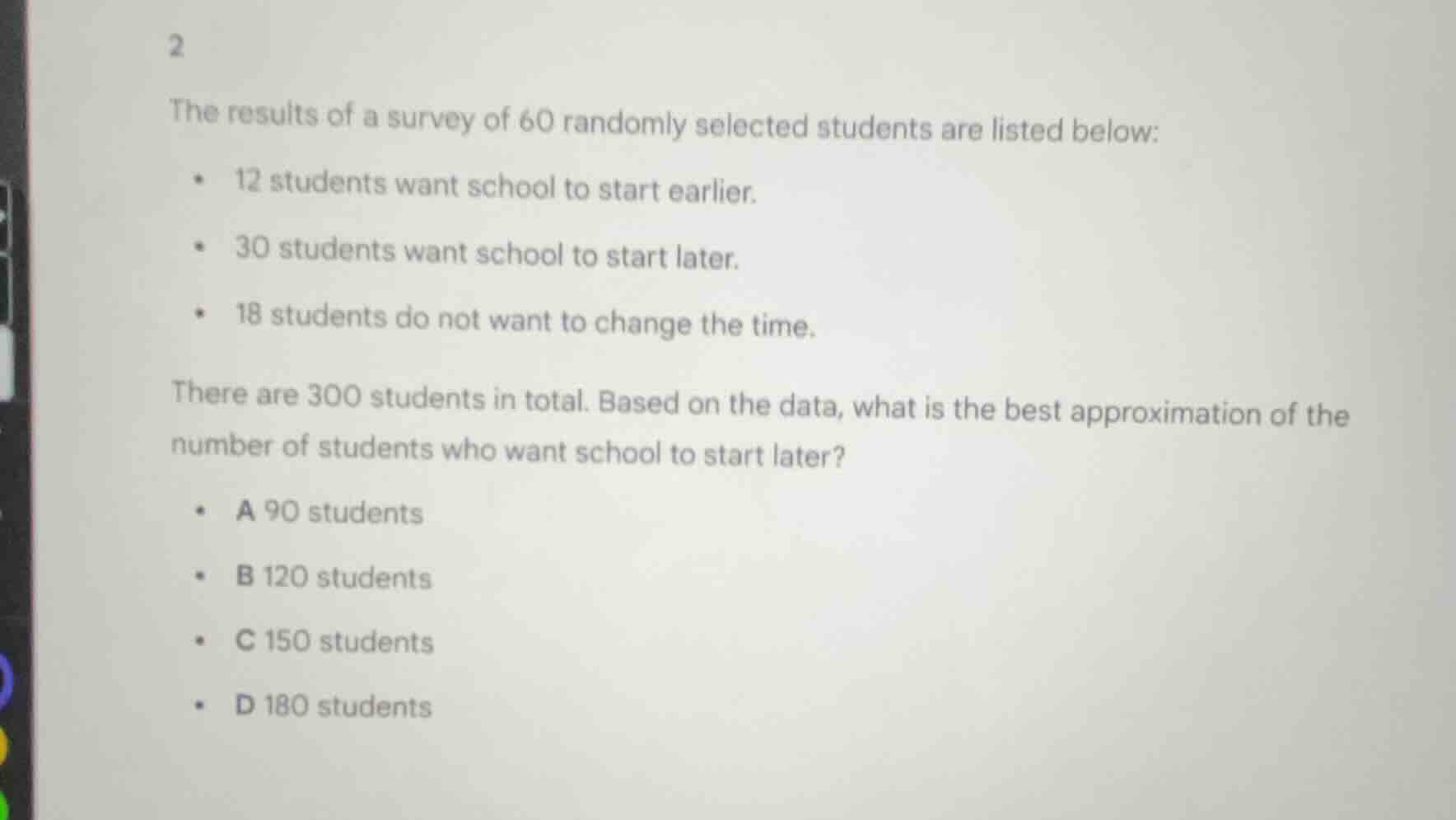 2 the results of a survey of 60 randomly selected students are listed b…