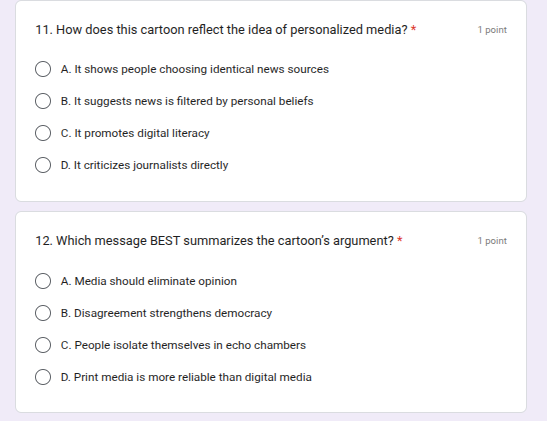 11. how does this cartoon reflect the idea of personalized media? * 1 p…