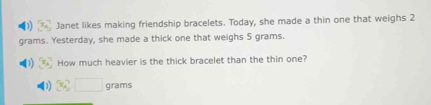 janet likes making friendship bracelets. today, she made a thin one tha…