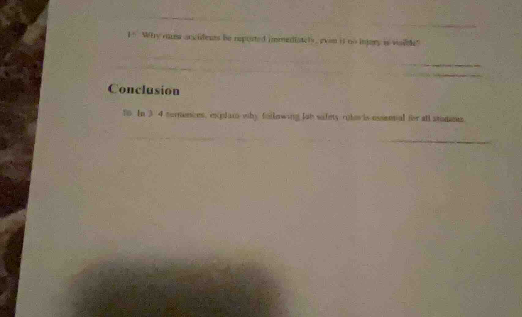 15 why must accidents be reported immediately, even if no injury is vis…