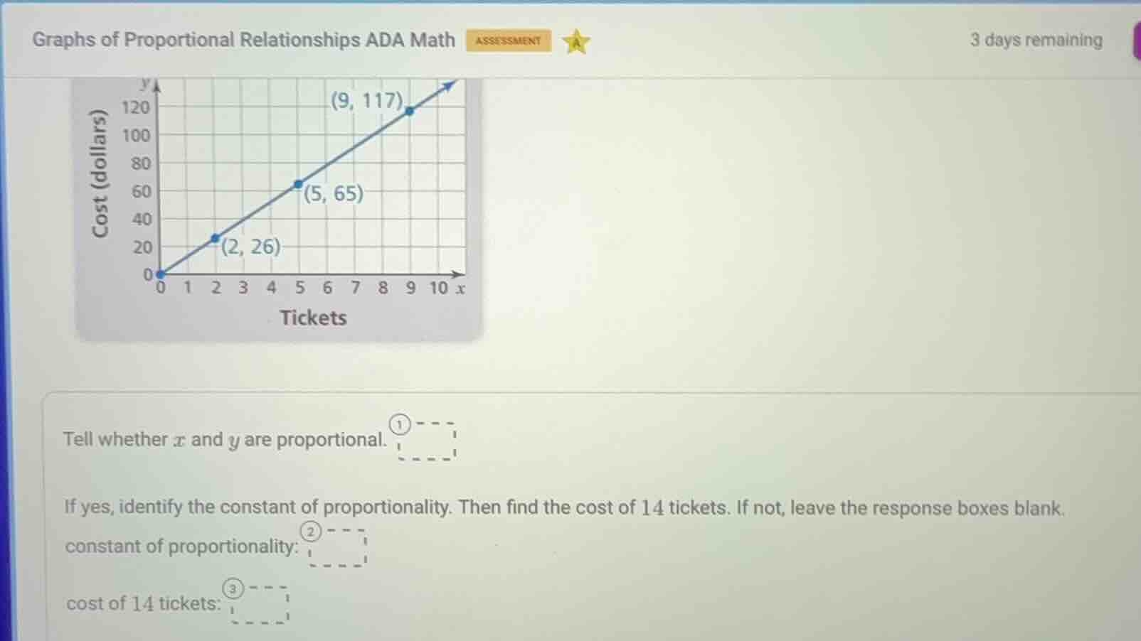 graphs of proportional relationships ada math assessment 3 days remaini…