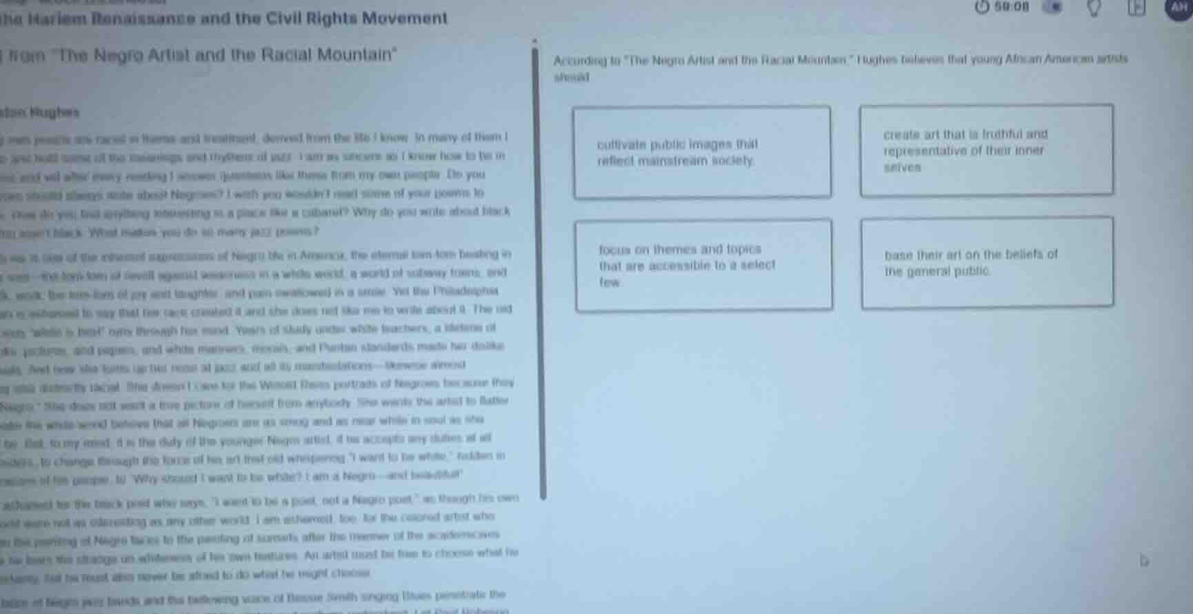 the harlem renaissance and the civil rights movement from \the negro ar…