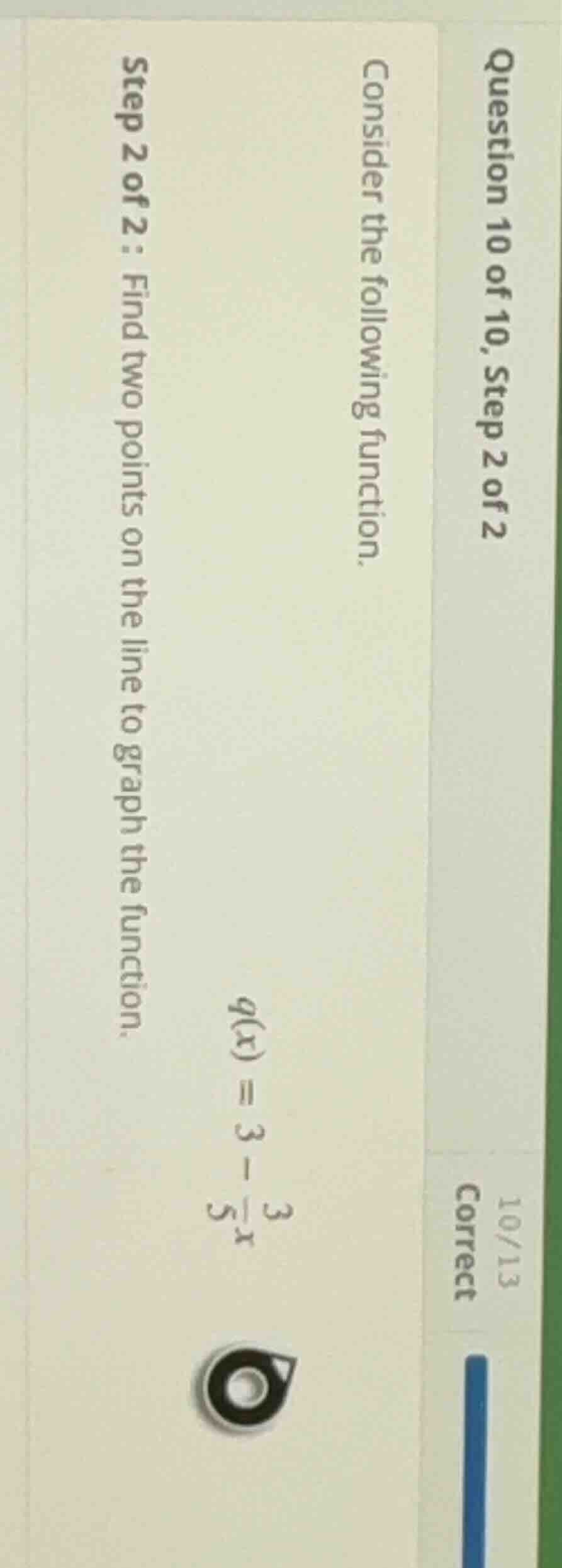 question 10 of 10, step 2 of 2 consider the following function. step 2 …