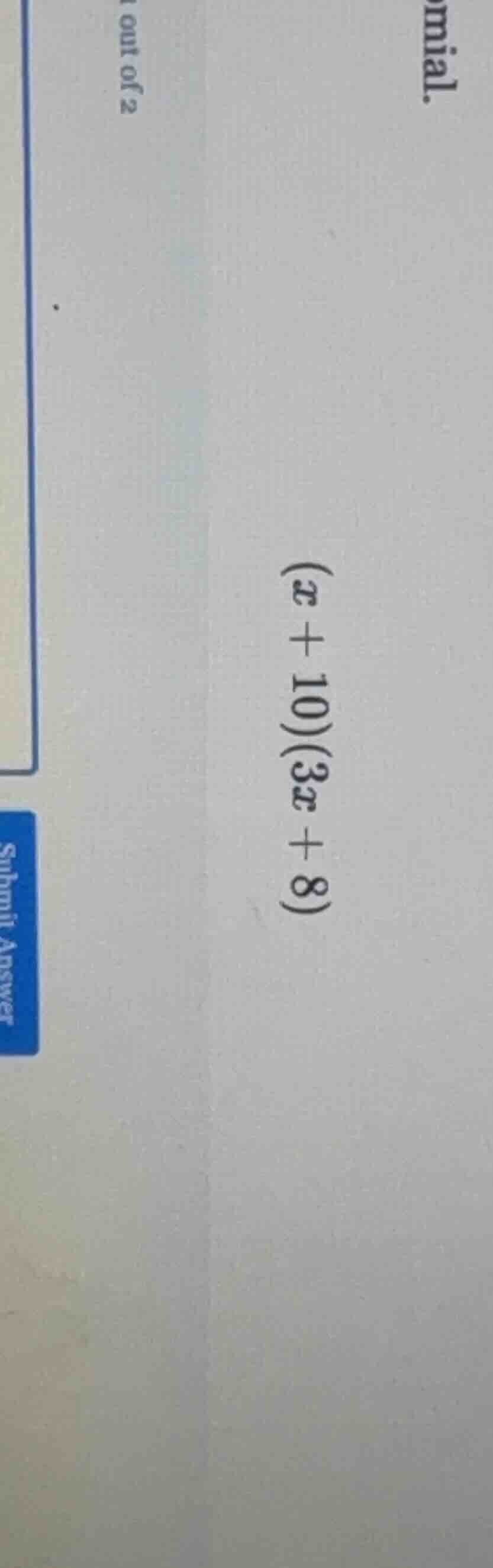 (x + 10)(3x + 8)